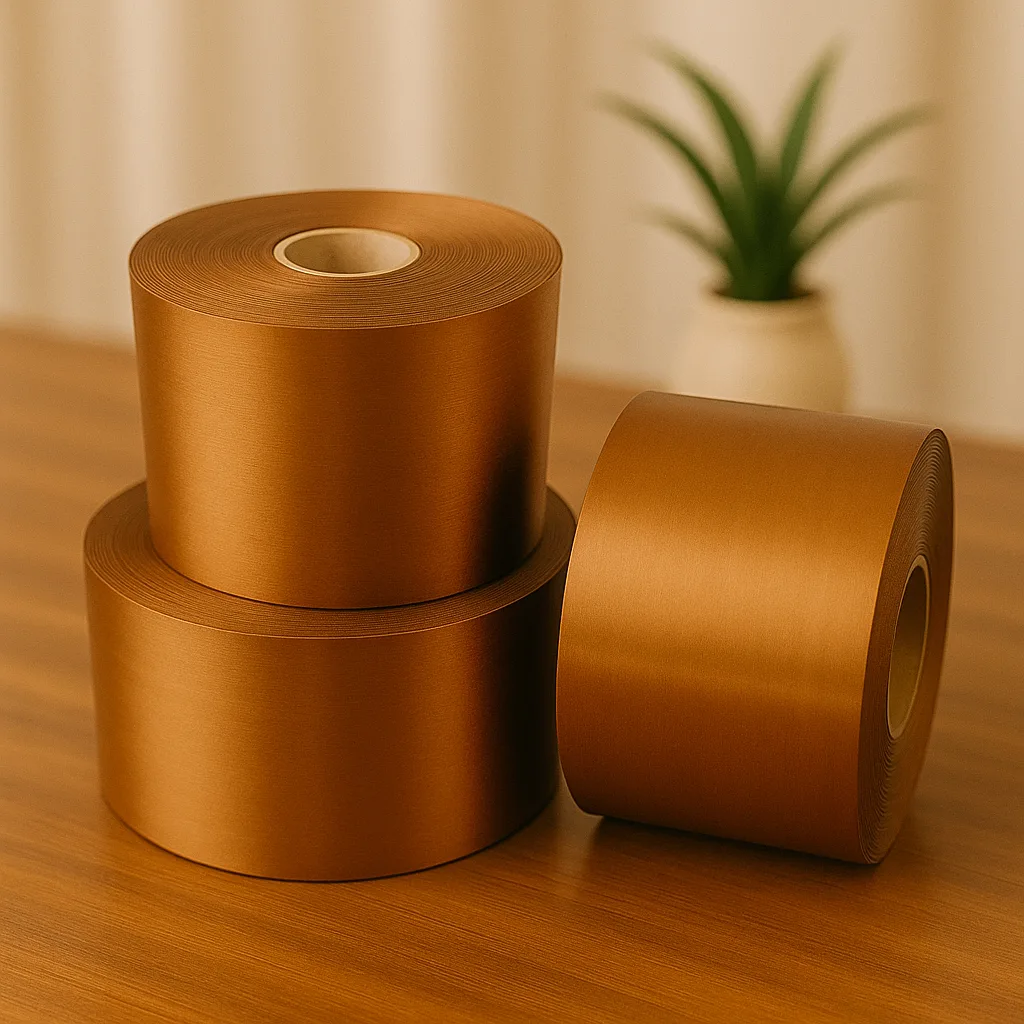 Сатиновая лента 100мм/200м Golden Brown 846