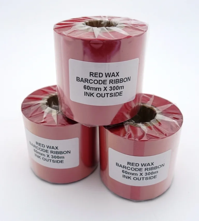 Риббон 60мм/300м WAX OUT (красный)